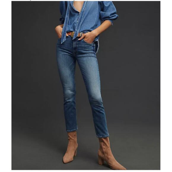 MOTHER Denim The Mid Rise Dazzler Ankle Jeans Healing Jar 27 - Picture 1 of 8